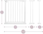 MoMi PAXI cancelletto di sicurezza delle scale per bambini con estensioni bianco