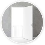 MoMi PAXI cancelletto di sicurezza delle scale per bambini con estensioni bianco - immagine 3
