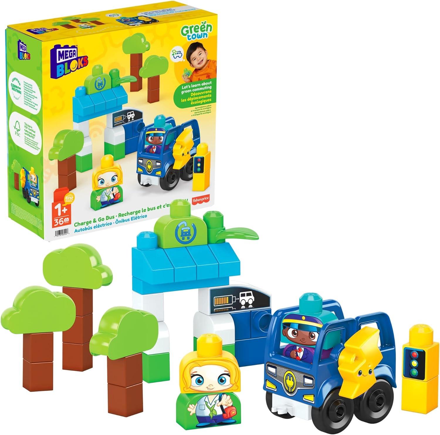 2768721mgahdx90_1.jpg Mega Bloks Green Town Bus Ecologico Amici Bio - immagine 1