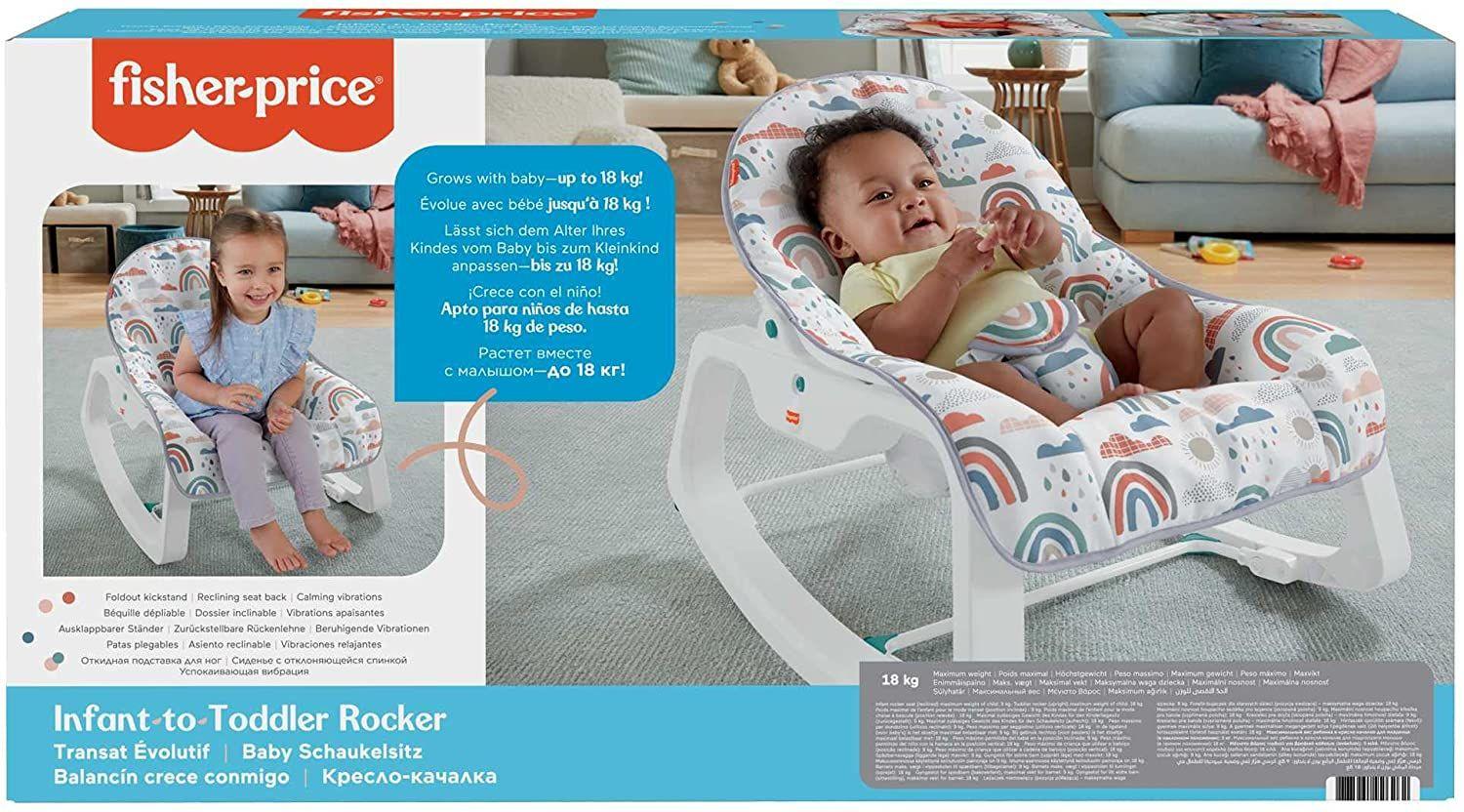 2850091fprgvg93_1.jpg Fisher-Price Infant-to-Toddler Ralax-Swing Rainbow Plan - immagine 1