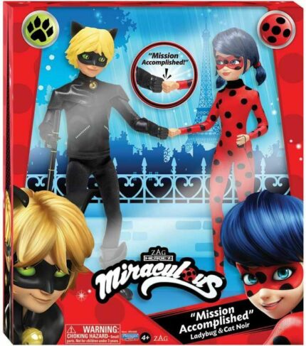 MIRACULOUS DOLL BAMBOLA 2 PACK LADYBUG CAT NOIR
