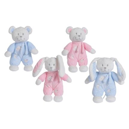 Peluche Orso blu & Coniglio Rosa