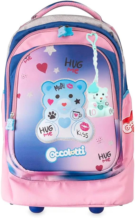 30387411e540d75195099815c786909c64e24fd.jpg Colourbook - Zaino Scuola Trolley Coccolotti Love Azzurro include Coccolotto Love&Tell - immagine 1