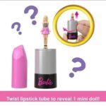 Mini Barbieland Fashionistas, Bambole Da 3,8 Cm In Un Tubetto Di Rossetto Con Sorpresa - immagine 2