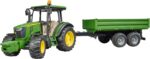 John Deere 5115 M con rimorchio dotato di sponde r