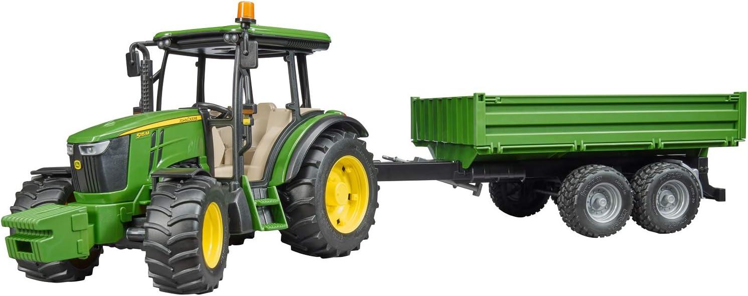 4451421f076a8d5543f0474d86e55177e014c56.jpg John Deere 5115 M con rimorchio dotato di sponde r - immagine 1