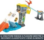Hot Wheels Racer Verse Jurassic World - Corsa del Velociraptor Blu - immagine 3