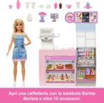 Barbie Caffetteria Playset Con Bambola Barista Bionda - immagine 2
