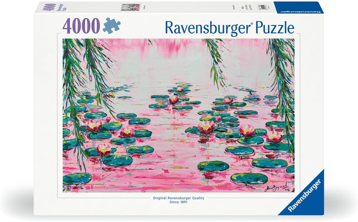 4565381104b2aed83e49ac0a429a8adf7ff1c8e.jpg Pink Water Lilies puzzle 4000 pezzi - immagine 1