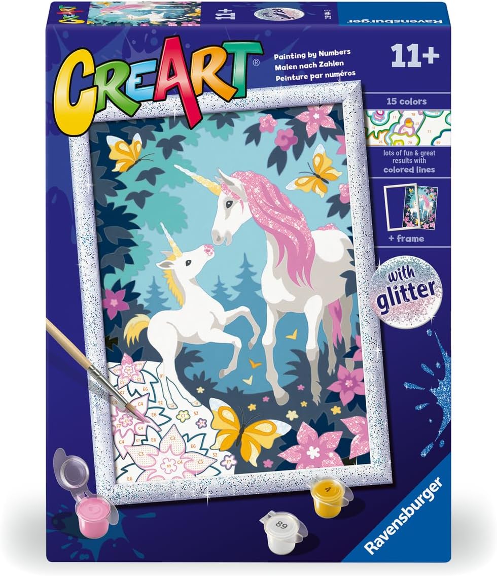 4565431eb3debf73faa1e3347443a9373a9dc79.jpg CreArt Serie D - Unicorni glitter - immagine 1