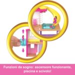 Playset Casa Delle Bambole Barbie Mini Barbieland Con Bambola Da 3,8 Cm, Mobili E Accessori - immagine 3