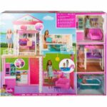 Barbie Casa delle Bambole Villa con 3 Bambole ed Accessori
