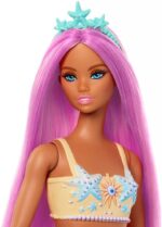 Barbie Sirena Con Capelli Rosa e Coda Arancione - immagine 3