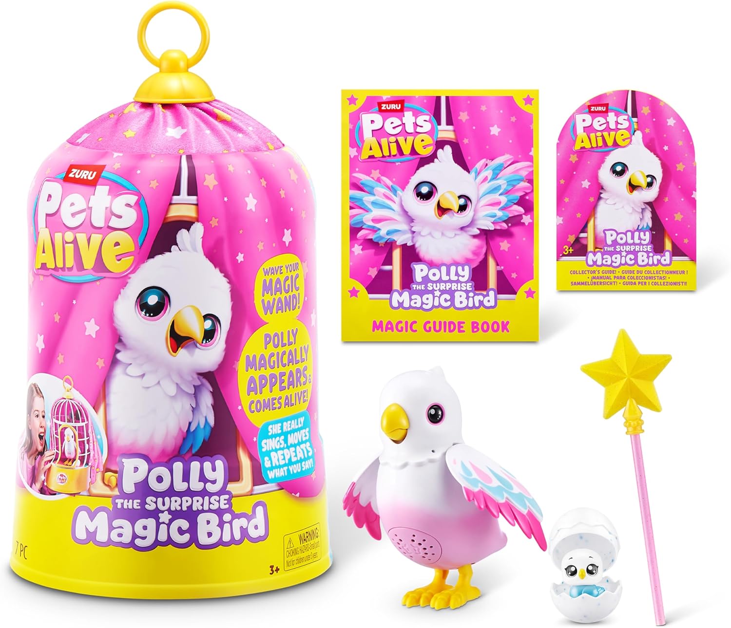 4537261d6e4bedf689a5d1e6db47f15b478e628.jpg Zuru Pets Alive Polly the Magic Bird Pappagallo Interattivo - immagine 1