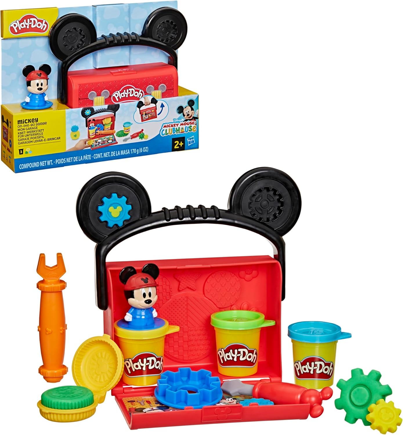 454569117429363e008c719c0ccdaee677f89d7.jpg PLAY-DOH MICKEY GARAGE PORTATILE - immagine 1