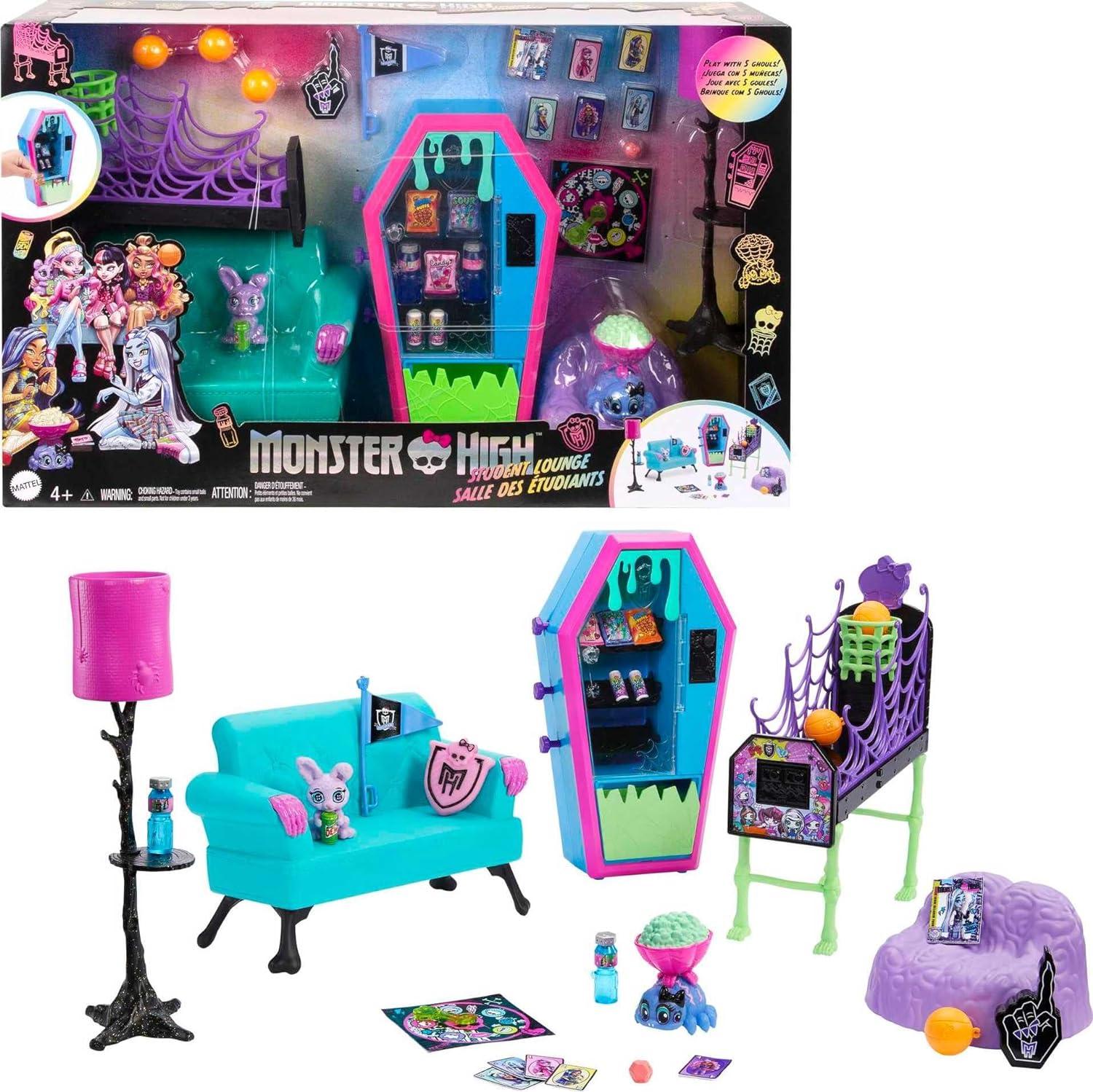 4467361aa262f14179eabe23e8e375e45574774.jpg Monster high playset salone degli studenti con mobili - immagine 1