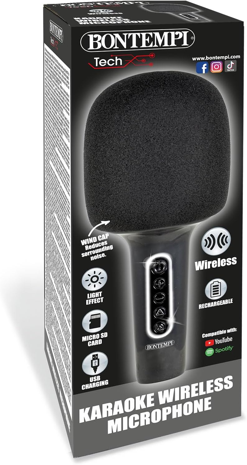 4659721a85965c3df9cb55e316dc2ba648be1d5.jpg Microfono Wireless Karaoke con Altoparlante - immagine 1