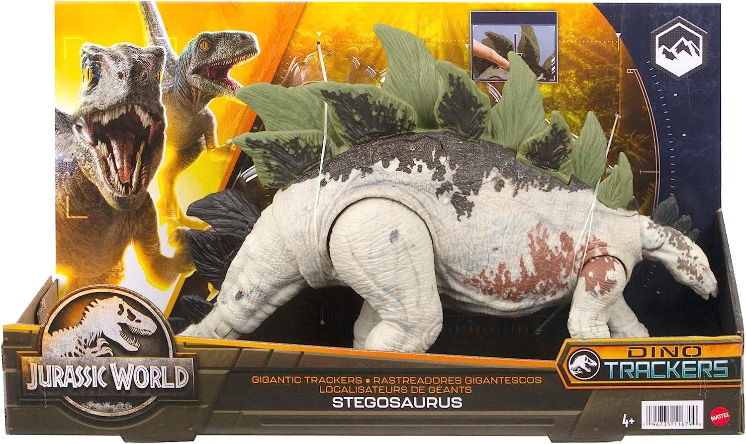 161250102423fd21e9f4aacca5e7b032edad814.jpg JURASSIC WORLD DINO TRACKERS STEGOSAURUS - immagine 1