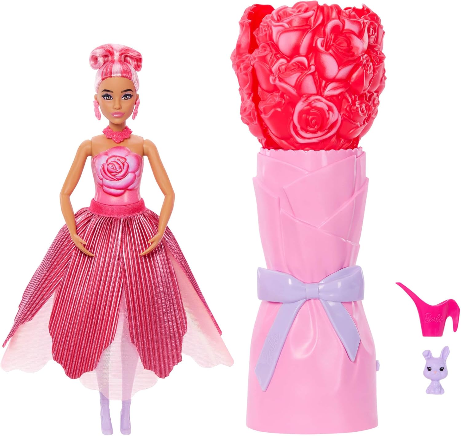 4522951580107859327466fbe800f97ddd3ad0a.jpg Barbie Flower Reveal Rosa Rossa - immagine 1