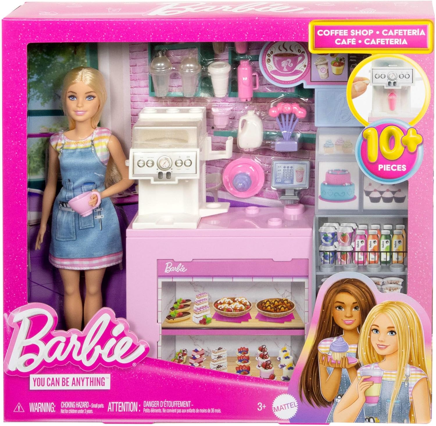 454916186eef28302de6393369c21c7e2483319.jpg Barbie Caffetteria Playset Con Bambola Barista Bionda - immagine 1