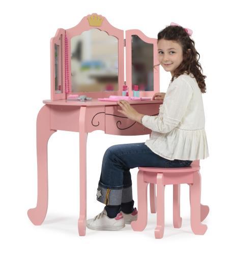 4556151ggi210131-891907_2.jpg PRINCY BELLA - Specchiera in Legno con Sgabello - immagine 1