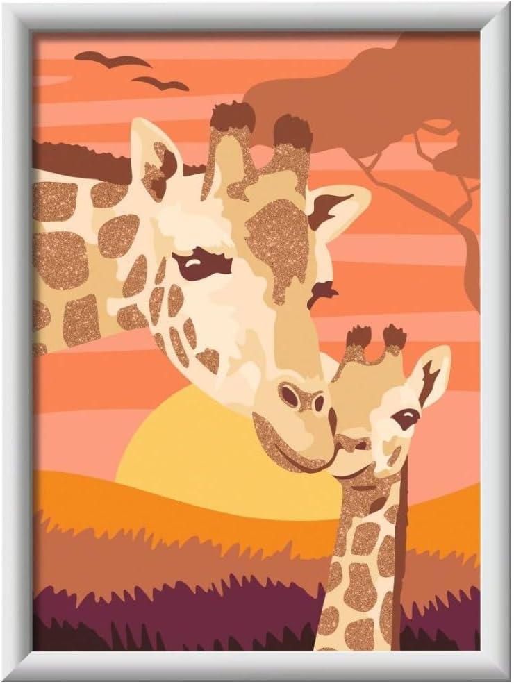 4565481e41f2aae7706933f8233b21682c42a7e.jpg CreArt Serie D - Giraffe al tramonto - immagine 1