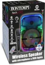 Cassa acustica wireless con microfono e luci RGB 180 Watt