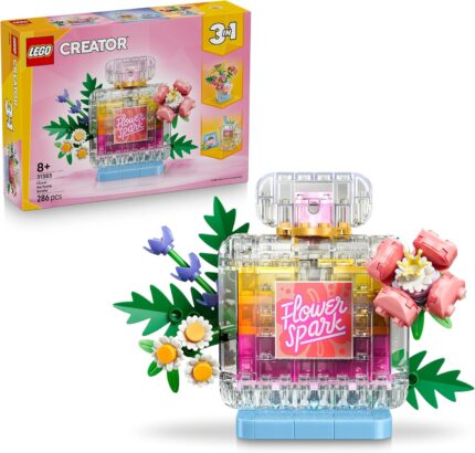 Boccetta di profumo con decorazione floreale