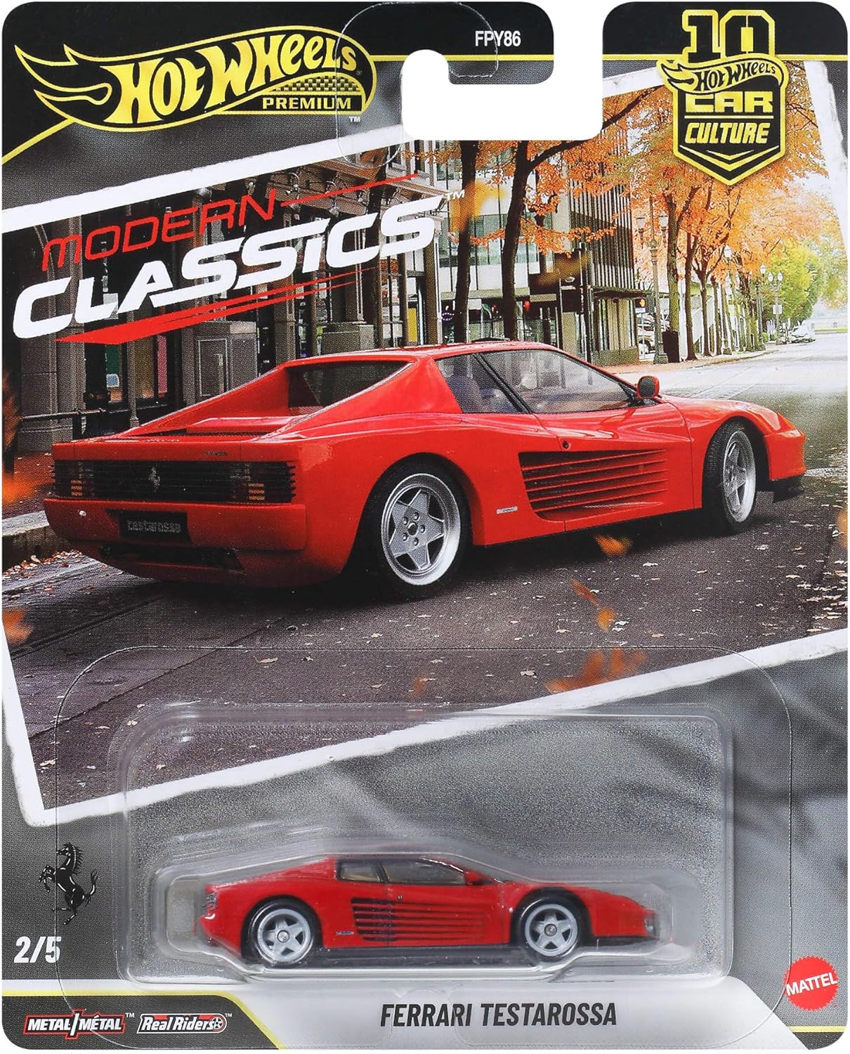 472175173e9e50a48192b03423b0d1b02c42083.jpg Hotwheels Premium Car Culture Modern Classics Ferrari Testarossa - immagine 1