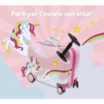 VALIGIA CAVALCABILE UNICORNO ROSA CON TROLLEY GIOLLY - immagine 2