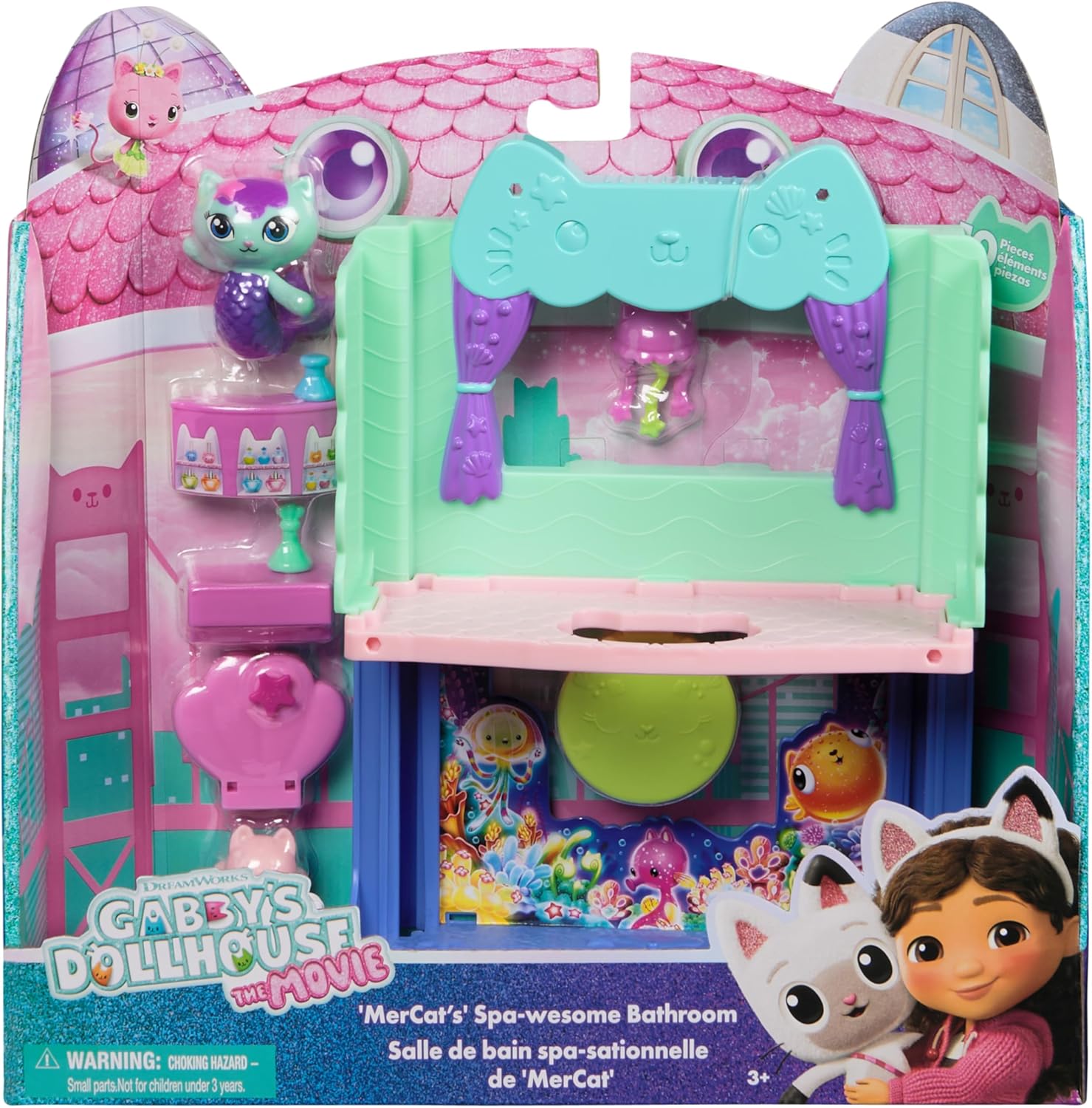 462083159fb48a0649bfa0bf284e46ad5a1a8d7.jpg GABBY'S DOLLHOUSE MOVIE Il fantastico bagno spa di MerCat - immagine 1