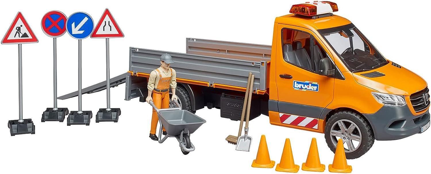 47301013471c384078c51647a3ef36fa9fe0941.jpg Veicolo comunale MB Sprinter con modulo luci e suoni, conducente e accessori - immagine 1