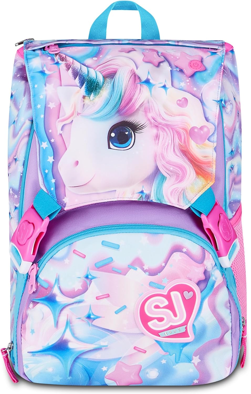 474106105c9bab9ec233e879b6880691f463fb1.jpg Zaino scuola SJ estensibile Big Glow Led Unicorn Girl - immagine 1