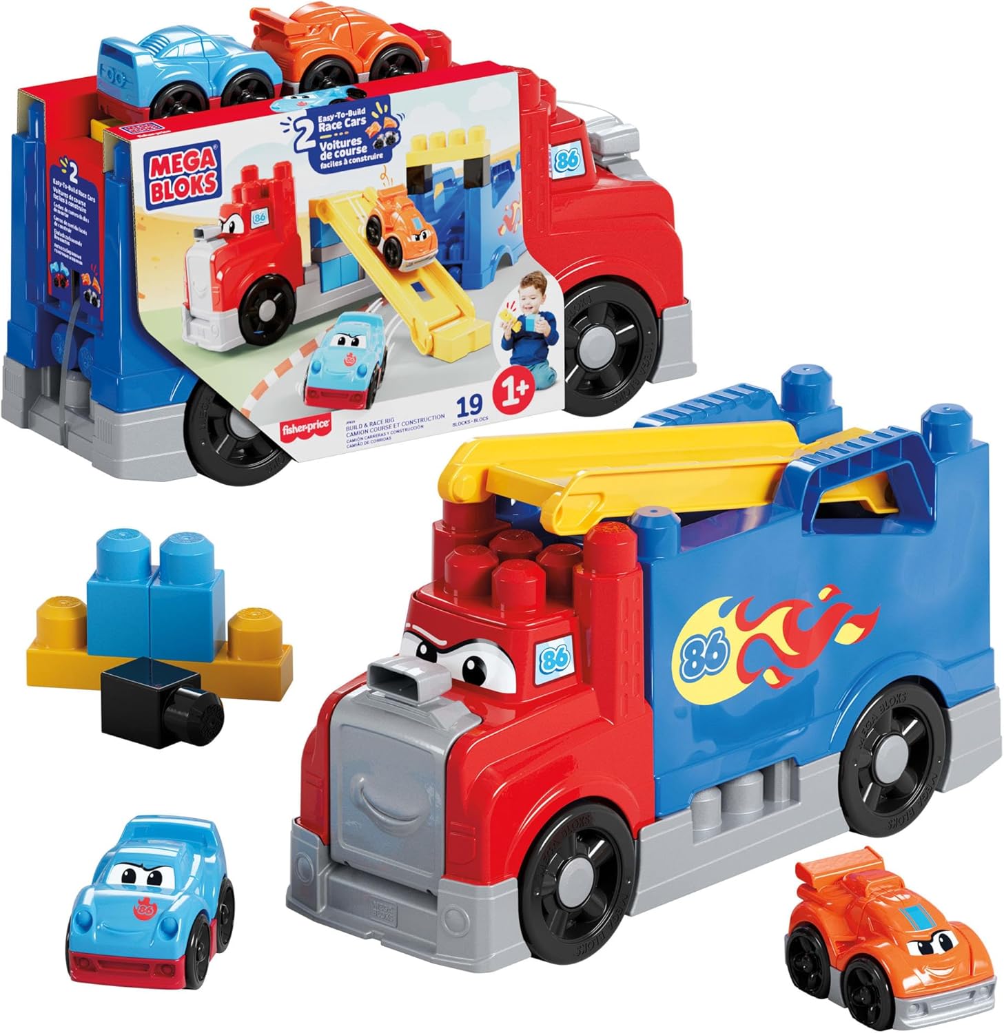 4760831bc14db79fc8016b32686378331ae010c.jpg Mega Bloks - Autotreno Monta e Sfreccia - immagine 1