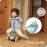 MoMi DEBE Monopattino Evolutivo Blu 2 in 1 con Seduta con luci LED - immagine 3