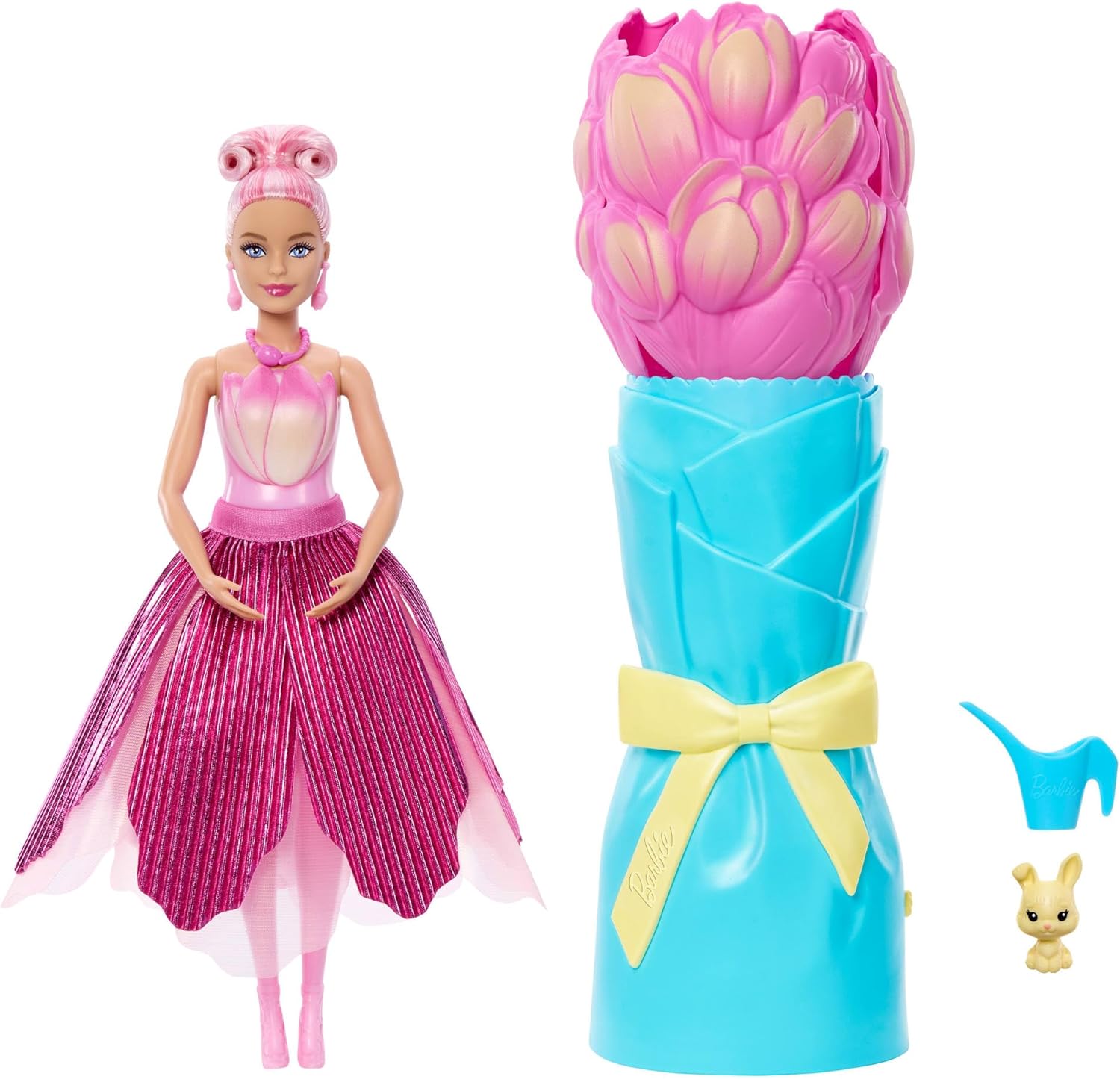 452293104981d8fbed0af901cc0bb5b936051a5.jpg Barbie Flower Reveal Tulipano Rosa - immagine 1