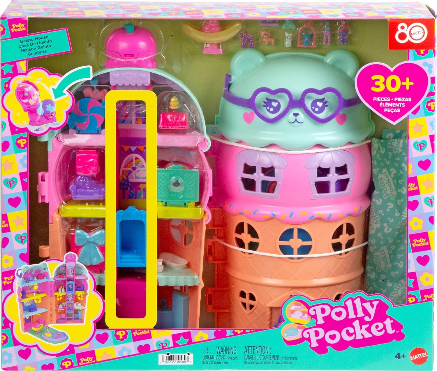 4560691915ec21f164bcb85cfe4d3ddbc7d0e6e.jpg Polly Pocket Gelateria Con Ascensore - immagine 1