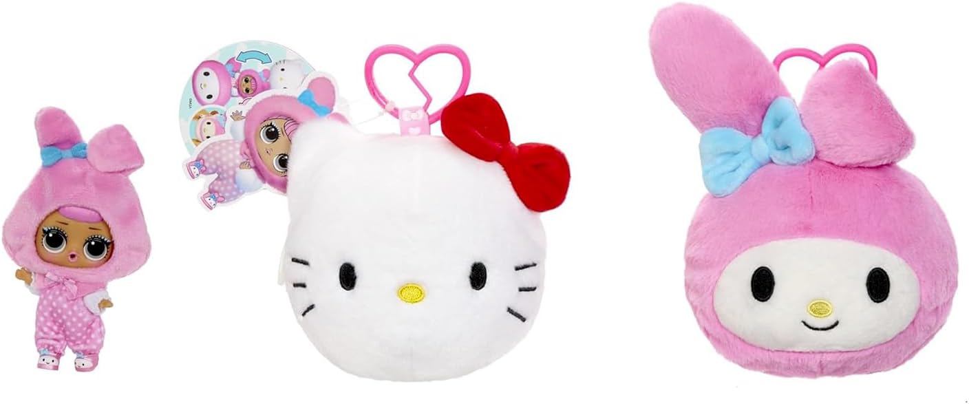 4633581494579f6428cca0ce98bb3b789b3c7d4.jpg Lol Surprise Hello Kitty Bambola con Peluche Reversibile - immagine 1