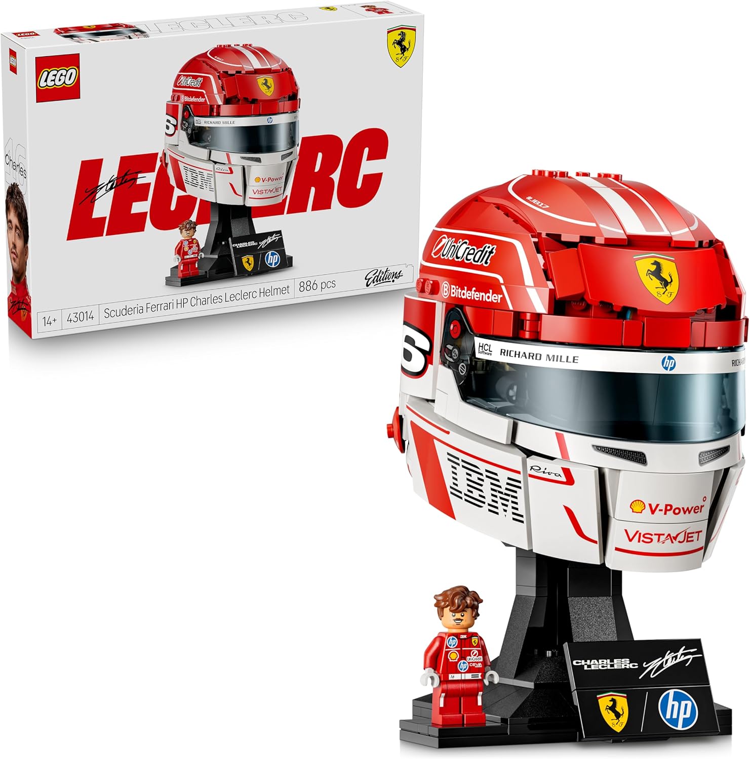 4704351213a7db57b8d844d504b0f53405ad3c3.jpg Casco di Charles Leclerc Scuderia Ferrari HP - immagine 1