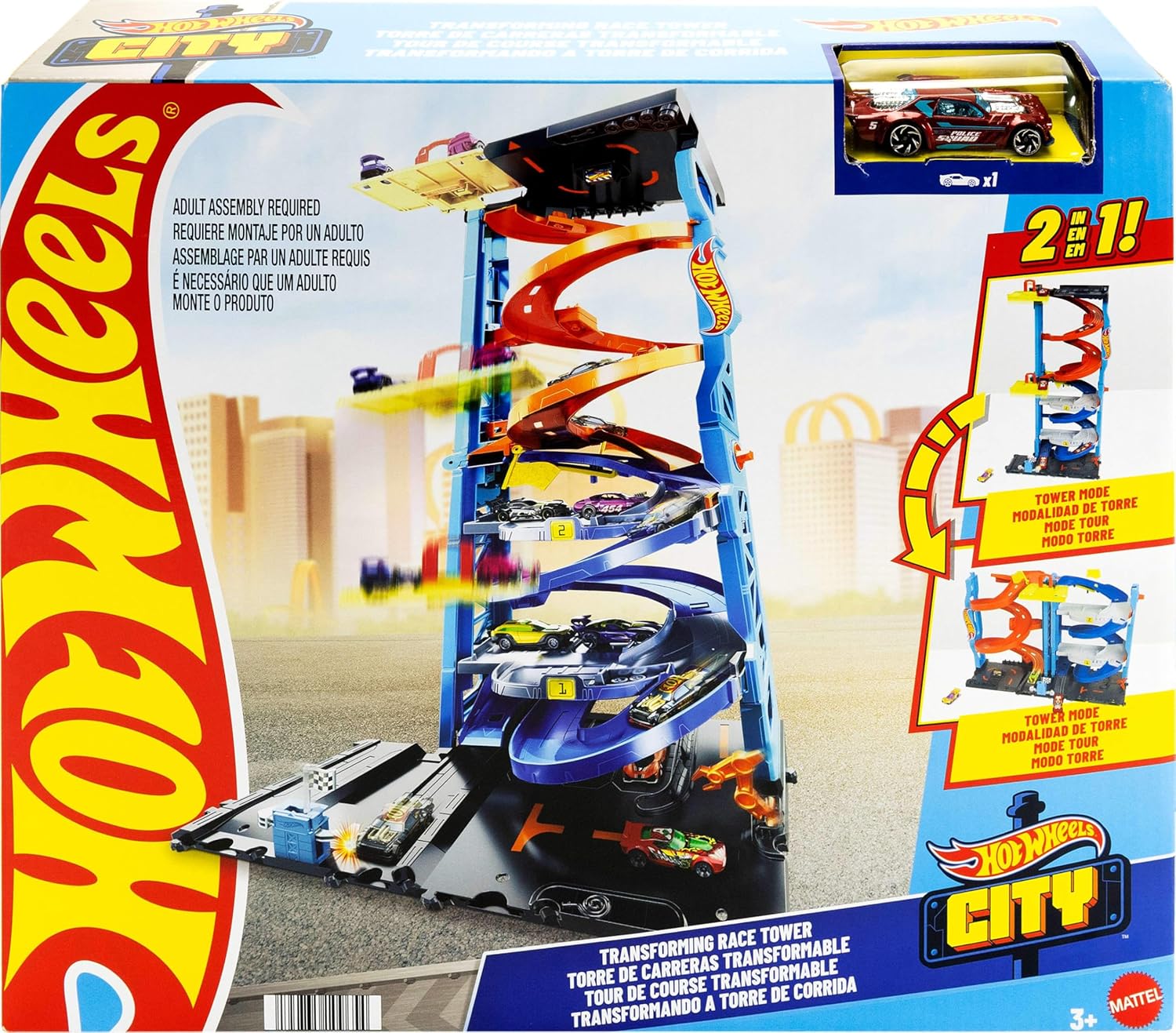47605915deafe651867fa320b8c8f4e2b5179c4.jpg Hot Wheels City Garage "Torre Trasformabile" Playset - immagine 1