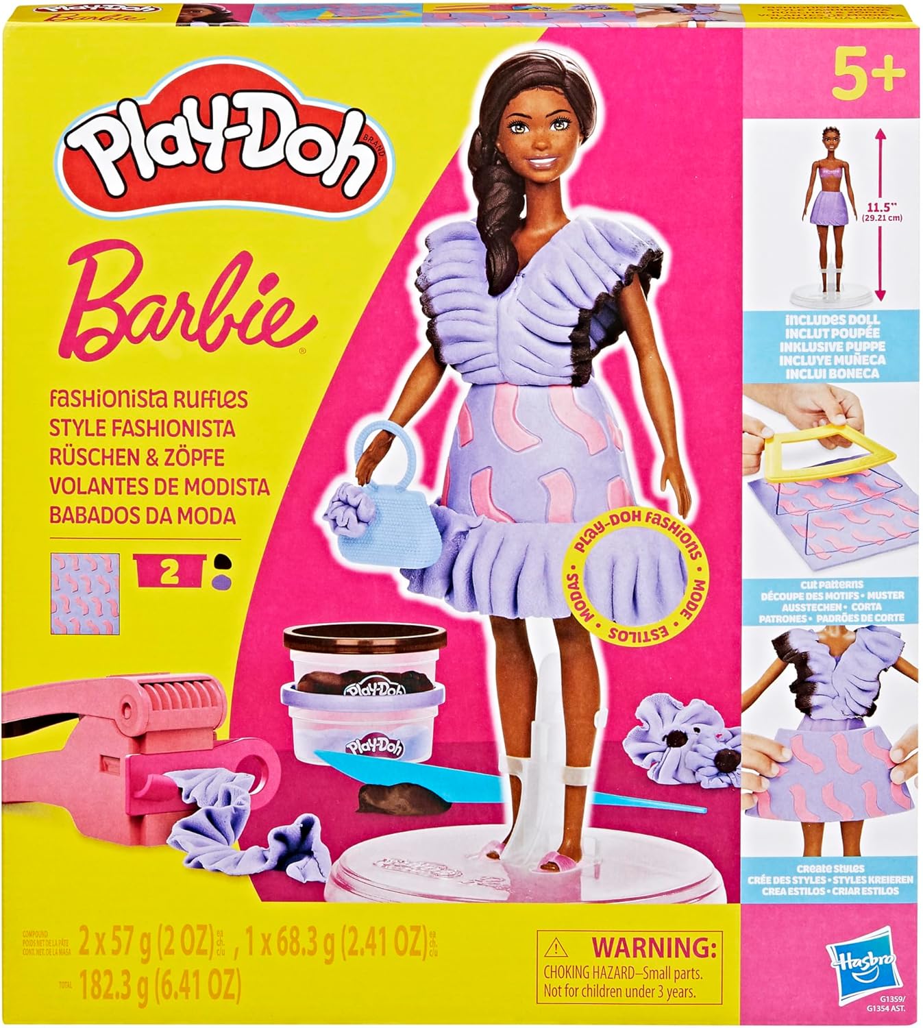 2974141473f69ce10c4292e3147a83a4e00bb9f.jpg Play-Doh Barbie Fashionista con volant - immagine 1