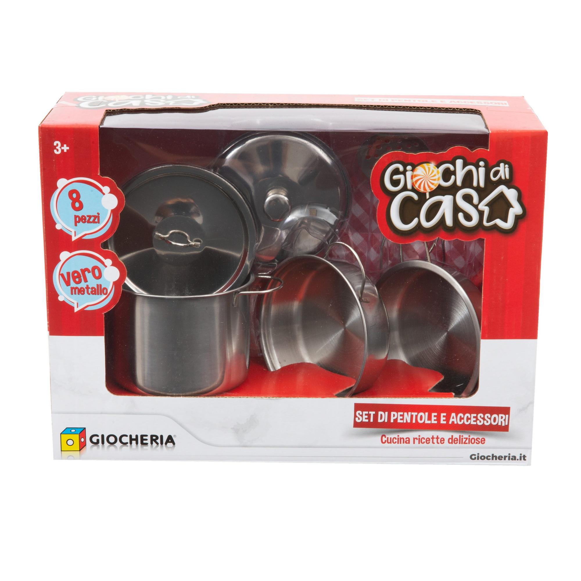 3027011315da25229577b573ac99adf853138df.jpg GIOCHI DI CASA - Pentole in Metallo con 8 Accessori by BARAZZONI - immagine 1