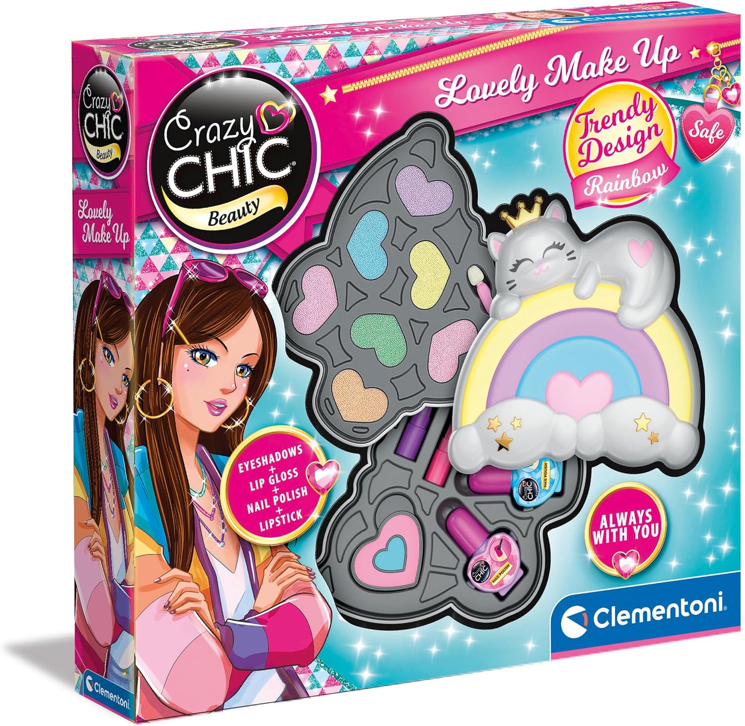 316914128edcc3a819e9d160df20898b17a077a.jpg Crazy Chic - Lovely Make Up Trendy Design Rainbow - immagine 1