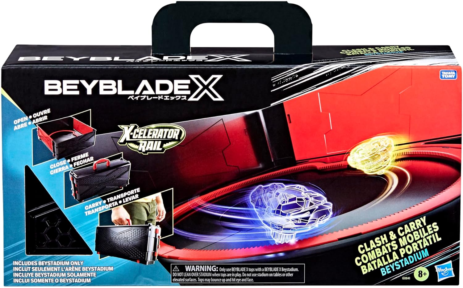 44136015240c1179800930692469baddc7ce76c.jpg BEYBLADE X CLASH & CARRY BEYSTADIUM ARENA PORTATILE - immagine 1