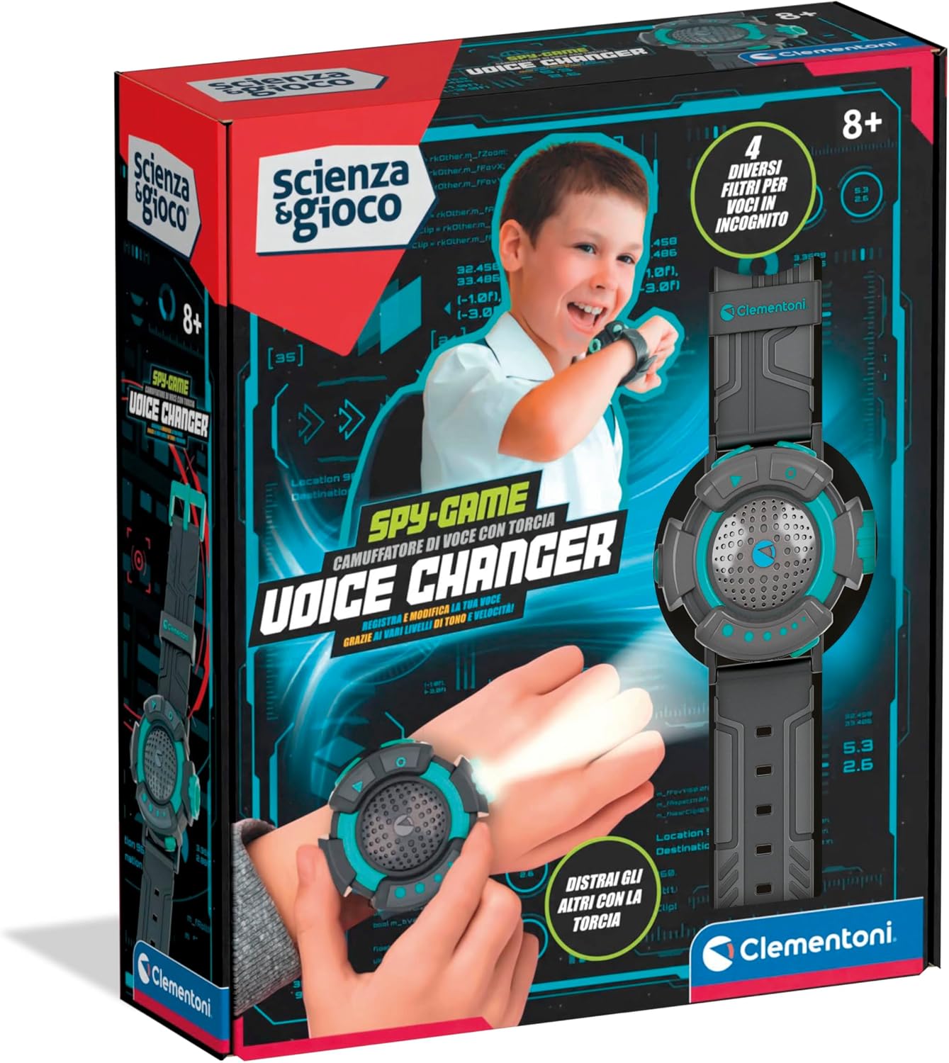 4592251ff9b8d1683b8d36bfe9e5a1a0b1b3e4e.jpg Spy Game Voice Changer Camuffatore di Voce con Torcia - immagine 1