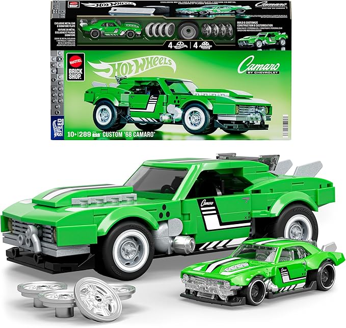 470613153205500d6ffcacd53c7f1363238cb40.jpg Mattel Brick Shop Hot Wheels Custom 68 Camaro - immagine 1