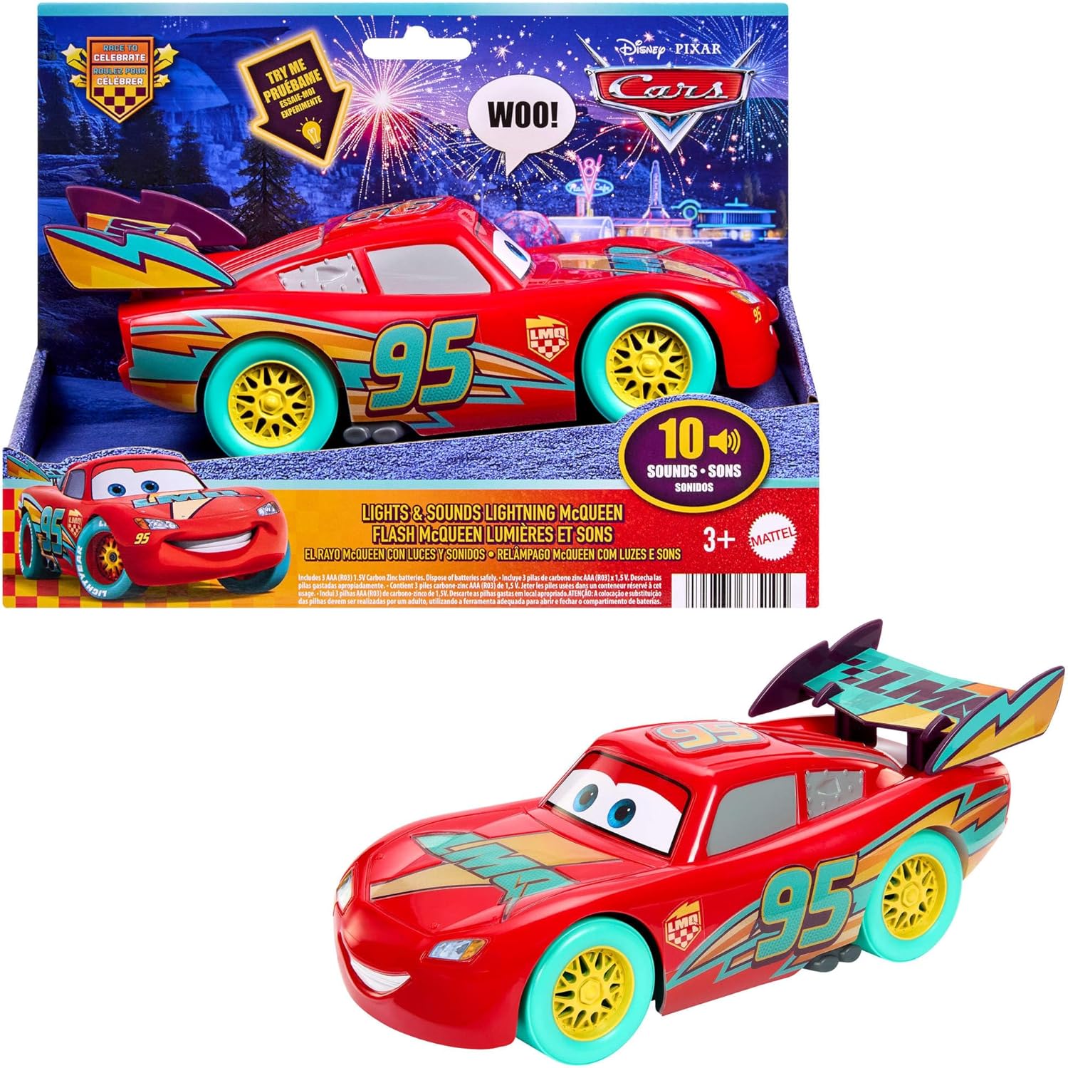 470623189db02c9f11f0db41bd1e4867d1d32f5.jpg CARS Saetta McQueen Luci e Suoni - immagine 1