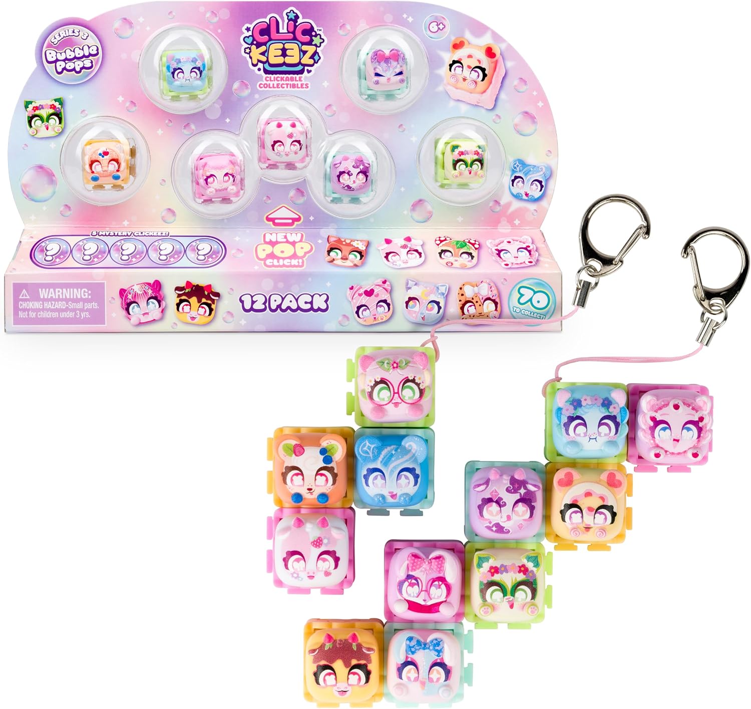 4829011956c06bf975c270cb61a59378e86805f.jpg Clickeez Serie 3 Bubble Pops Confezione da 12 - immagine 1